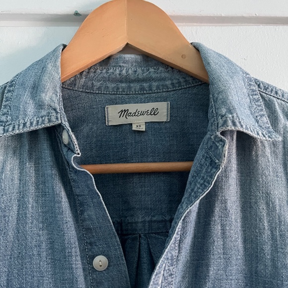 Madewell Chambray Denim Shirt, XS - Picture 2 of 9